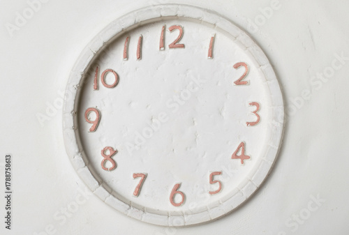 white clock face without hands