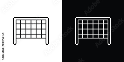 Goal net icon line vector illustration. vector graphics