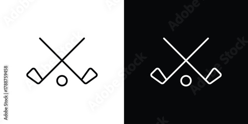 Golf club icon line vector illustration. vector graphics