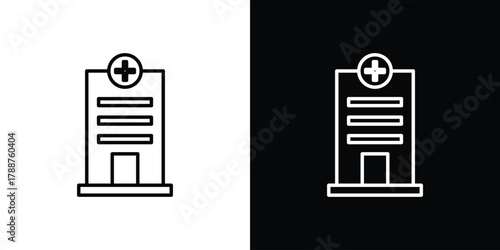 Hospital icon line vector illustration. vector graphics
