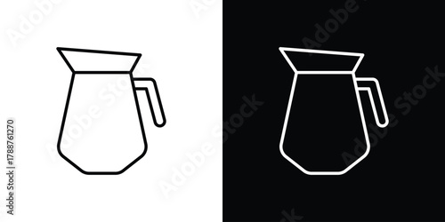 Jug icon line vector illustration. vector graphics
