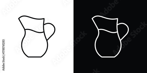 Jug icon line vector illustration. vector graphics