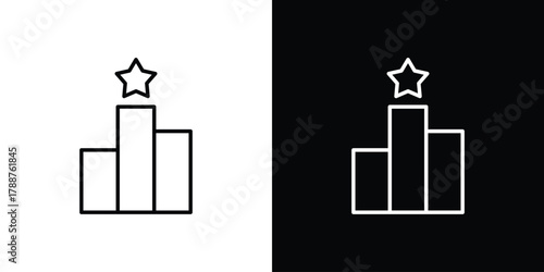 Leaderboard icon line vector illustration. vector graphics