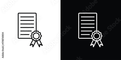 License icon line vector illustration. vector graphics