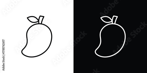 Mango icon line vector illustration. vector graphics