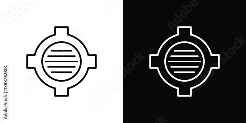 Manhole icon line vector illustration. vector graphics
