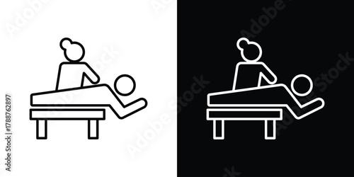 Massage icon line vector illustration. vector graphics