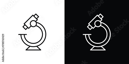 Microscope icon line vector illustration. vector graphics