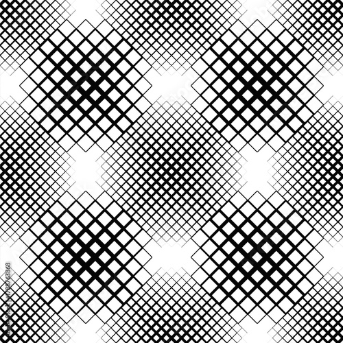 Seamless monochrome abstract diagonal square pattern background