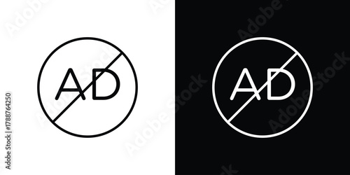 No audio description icon line vector illustration. vector graphics