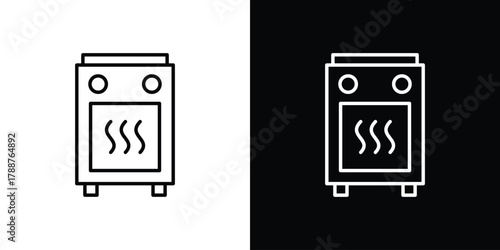 Oven icon line vector illustration. vector graphics