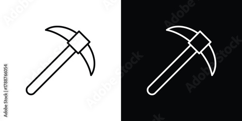 Pickaxe icon line vector illustration. vector graphics