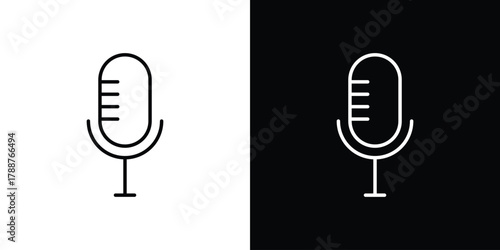 Podcast icon line vector illustration. vector graphics