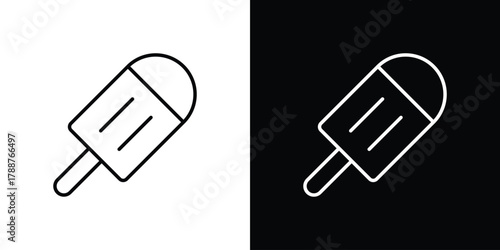 Popsicle icon line vector illustration. vector graphics