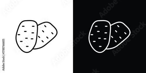 Potato icon line vector illustration. vector graphics