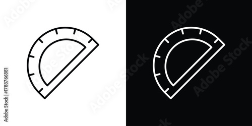 Protractor icon line vector illustration. vector graphics