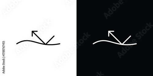 Reflect icon line vector illustration. vector graphics