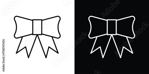 Ribbon icon line vector illustration. vector graphics