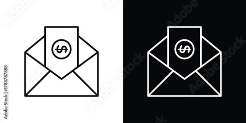 Salary icon line vector illustration. vector graphics