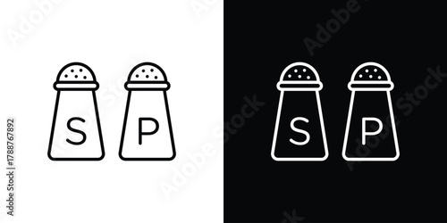 Salt pepper icon line vector illustration. vector graphics