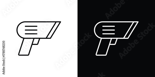 Scanner gun icon line vector illustration. vector graphics
