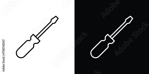 Screwdriver icon line vector illustration. vector graphics