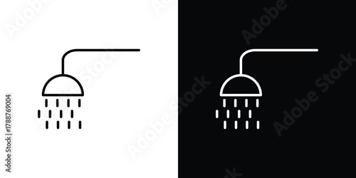 Shower icon line vector illustration. vector graphics