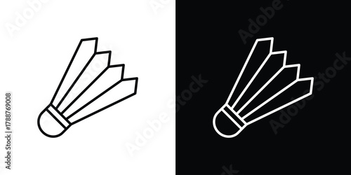 Shuttlecock icon line vector illustration. vector graphics