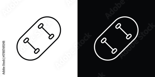 Skateboard icon line vector illustration. vector graphics