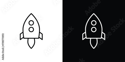 Space shuttle icon line vector illustration. vector graphics