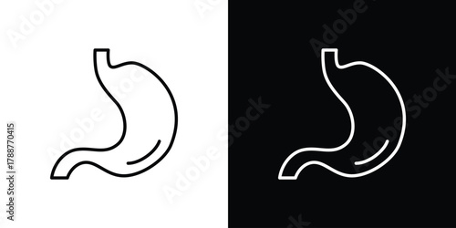 Stomach icon line vector illustration. vector graphics