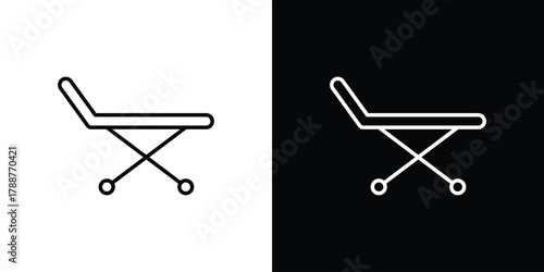 Stretcher icon line vector illustration. vector graphics