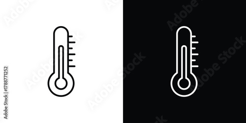 Temperature icon line vector illustration. vector graphics