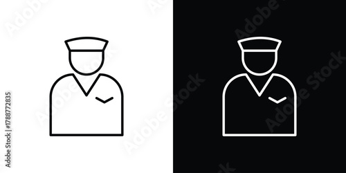 User pilot icon line vector illustration. vector graphics