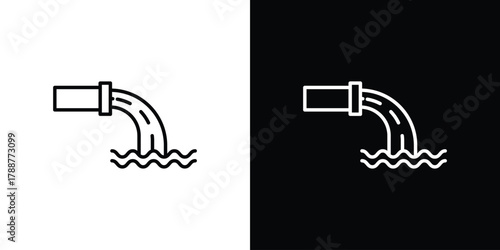 Wastewater icon line vector illustration. vector graphics