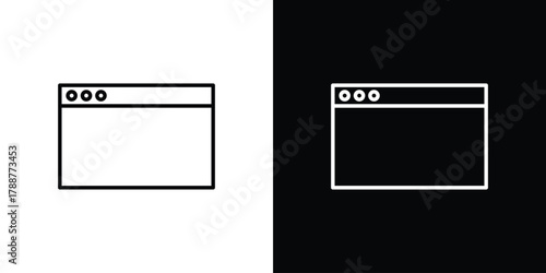 Window icon line vector illustration. vector graphics