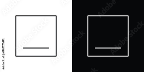Window Minimize icon line vector illustration. vector graphics