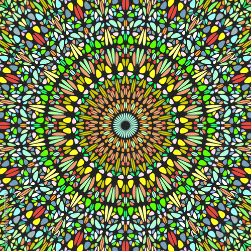 Abstract geometrical oriental petal mosaic pattern mandala background