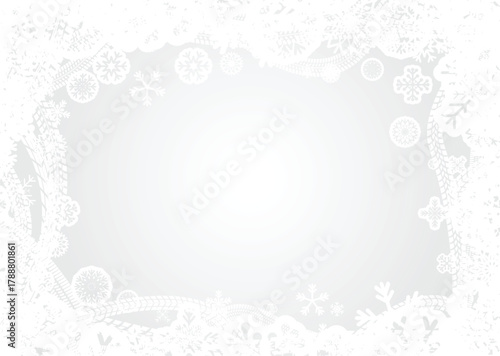 Winter tires on snowy background with falling snowflakes. Vector illustration for tire services.