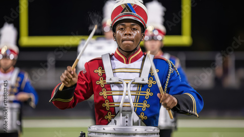 Young Teenager in Marching Band