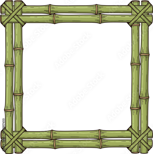 vector, illustration, bamboo frame, poster, background