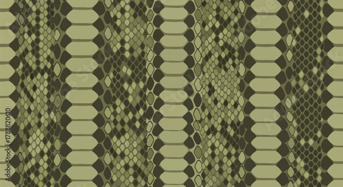 Flat vector snakeskin pattern with repeated diamond-shaped scale blocks, arranged in diagonal alignment. Solid neutral colors, no gradients, seamless pattern, modern geometric look
