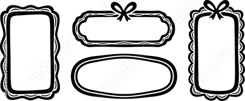 Frame doodle set Vector