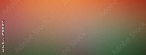 Abstract gradient background in green and red tones with fine noise texture