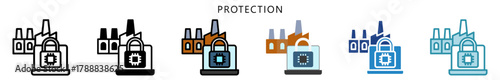 Protection Icon, Multi Style, Flat, Line, Glyph, Lineal, Dual Tone. Use For Modern Concept, Ui, Ux Web And App Development.