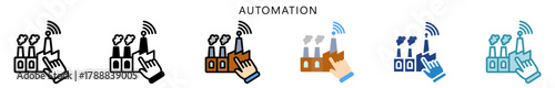 Automation Icon, Multi Style, Flat, Line, Glyph, Lineal, Dual Tone. Use For Modern Concept, Ui, Ux Web And App Development.