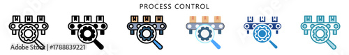 Process Control Icon, Multi Style, Flat, Line, Glyph, Lineal, Dual Tone. Use For Modern Concept, Ui, Ux Web And App Development.