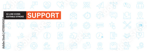 A collection of 50 outline icons representing digital technology and security concepts. Environment Stroke icon collections. Containing recycling, plant, nature, eco, earth, green energy, trees, ecolo