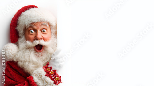 Surprised Santa Peeking
