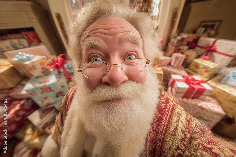 Fototapeta premium Funny Santa Portrait